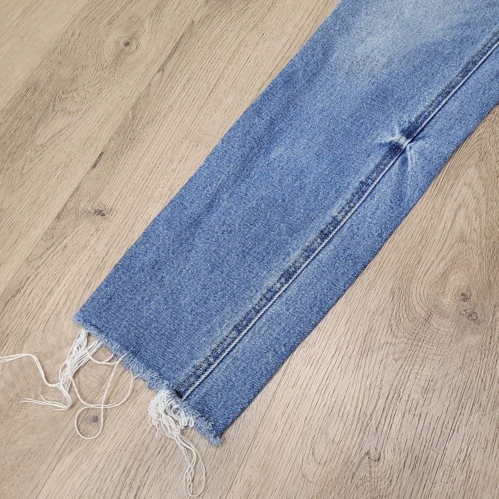 ONLY Erin High Waisted Straight Blue Jeans Size: 25 - Picture 5 of 13